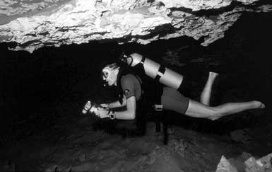 P jagt efter gode motiver i hulerne